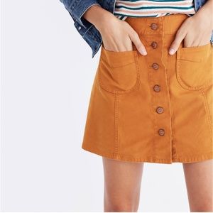 Madewell Garment Died Patch Pocket Skirt, Size 6